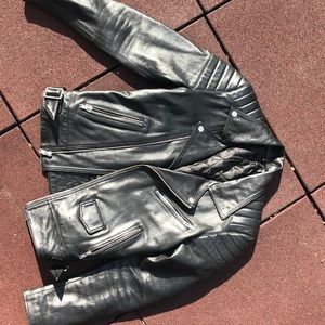 BLK DNM Motorcycle Jacket Black Leather Men’s S